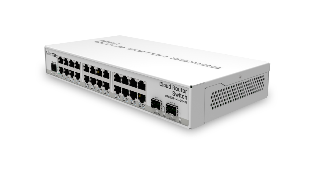 قیمت، مشخصات و خرید سوئیچ میکروتیک CRS326-24G-2S+IN